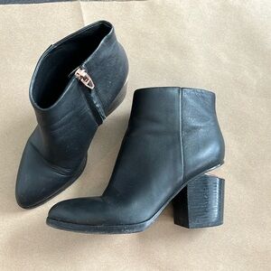 Authentic Womens Alexander Wang Gabi Rose Gold Ankle Boots Size 36